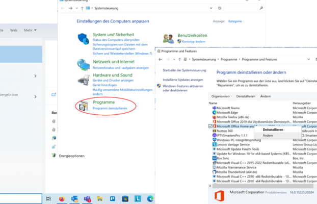 deinstallieren-office